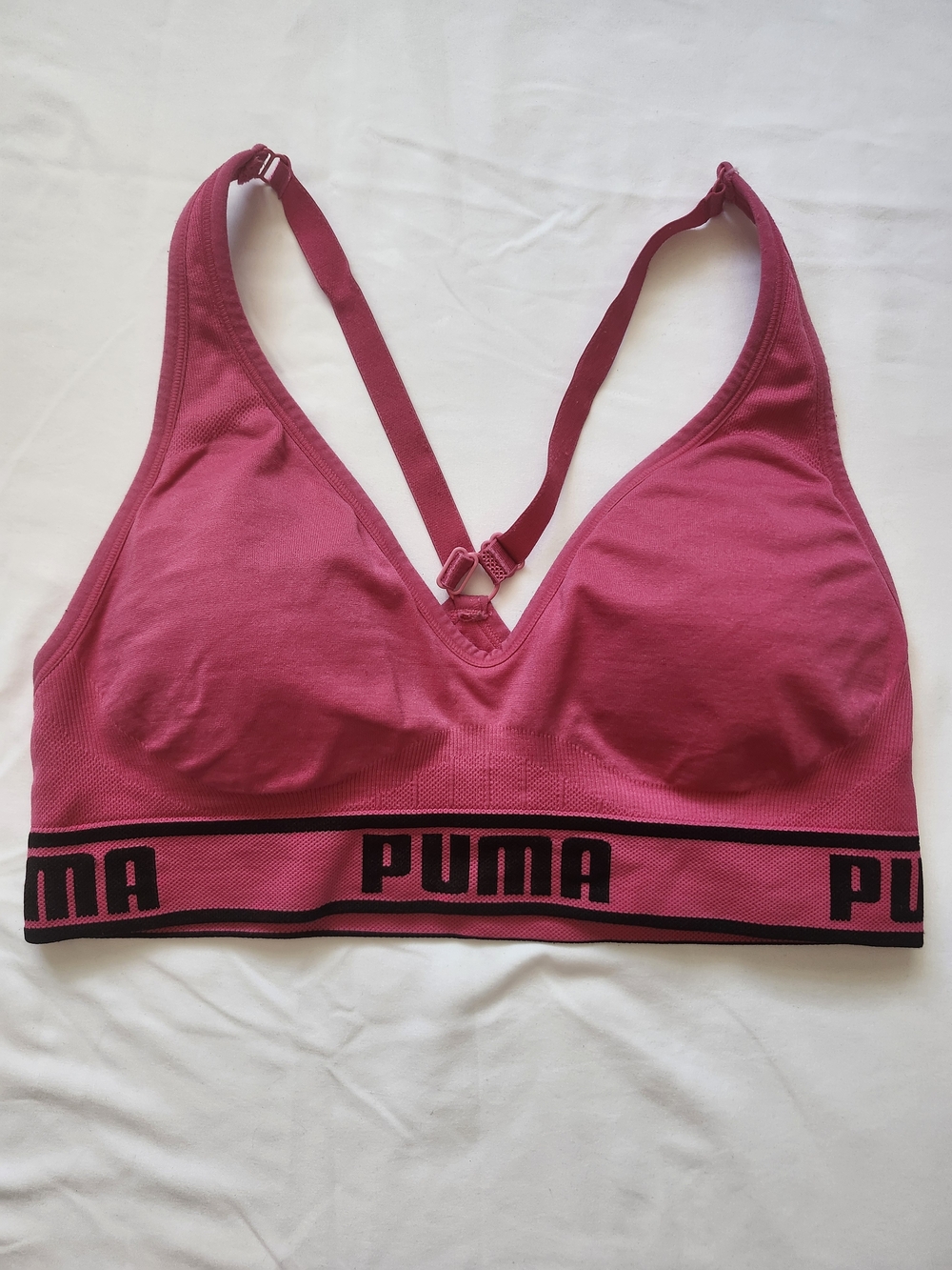 Puma Women's Pink Seamless Sports Bralette